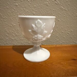 Westmoreland Milk Glass Embossed Goblet